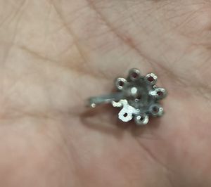 Exquisite Ethnic Nose Pin with Red Stones
