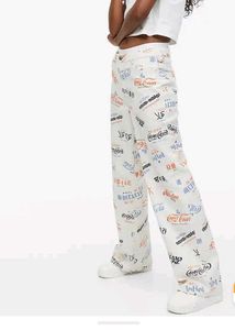 H&amp;M COCA COLA LOGO PRINTED DENIM