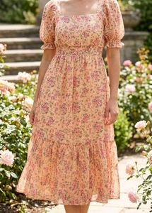 Floral Print Midi Dress