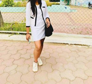 Chic White Dress with jacket