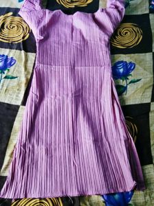 Women's Lavender Textured Kurta