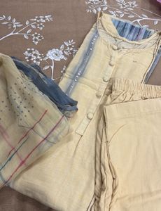 Elegant Yellow Kurta Set with Dupatta