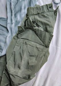 Stylish Cargo Pants &amp; satin powder blue trouser