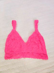 Vibrant Pink Lace Bralette