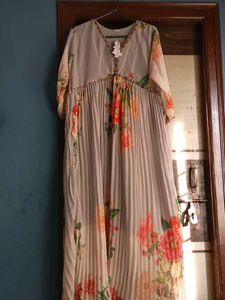 Grey Color Long Gown