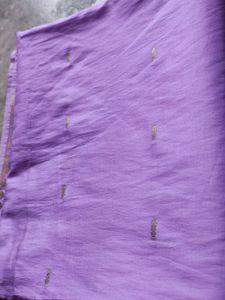 Elegant Lavender Saree with Gold Border