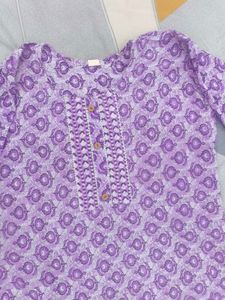 Purple Printed Kurta