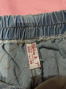 Light Wash Ripped Wide Leg Jeans