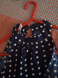 Chic Navy Polka Dot Halter Dress