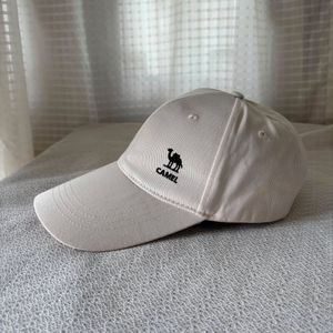 Camel Embroidered Baseball Cap