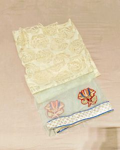 Chiffon Saree cum lehenga with unstitched blouse