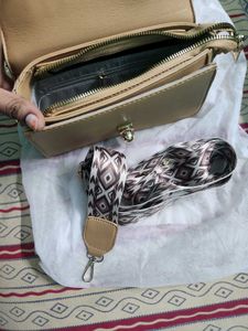 imported Chic Beige Quilted Handbag