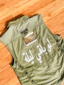 Olive Green Utility Vest afghan brand