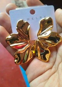 SZN Floral Drop Earrings - Gold Tone