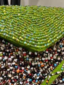Beautiful Small Clutch With Imitation Beads