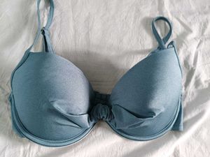 Blue Push-Up Bra