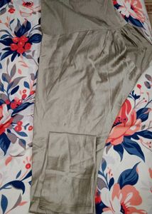 Cream And Grey Dress