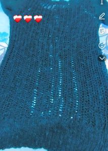 Green Blue mix color Cable Knit Sweater