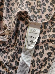 M&amp;S Leopard Print Cami Top with Lace Trim