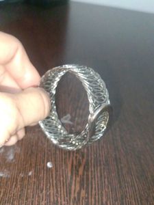 Silver Tone Spring Bracelet