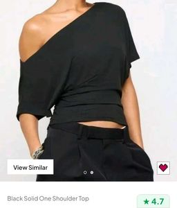Chic Black One-Shoulder Top