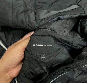 Black Bomber Jacket Cropped&amp; Thick Padded