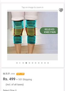 Compression knee support