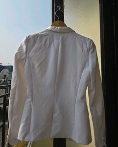 White Shawl Collar Blazer