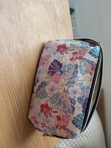 Floral Print Cosmetic Bag