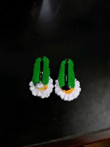 Crochet Hair Clips - Daisy