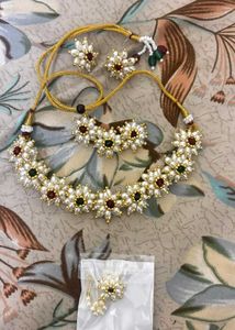 Elegant Gold Chain with Black Beads