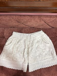 White Lace Shorts