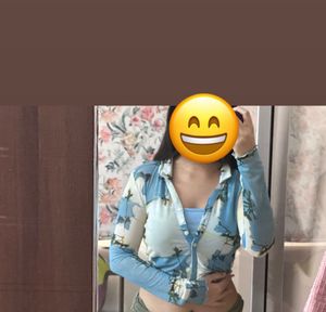 Sheer Floral Button-Up Crop Top
