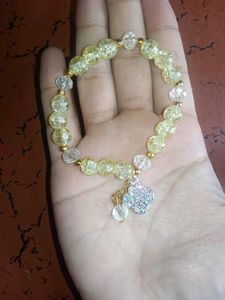 Sparkling Yellow Beaded Bracelet