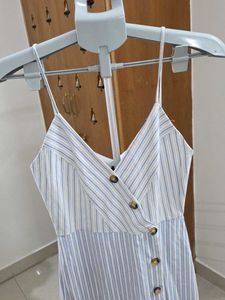 Trf collection Striped Button-Up Midi Dress