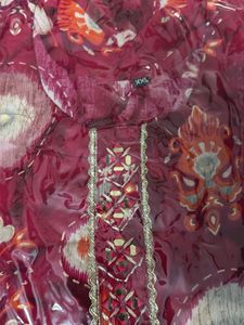 Elegant Red Printed Kurta