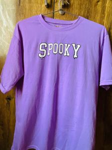 Purple "Spooky" Graphic T-Shirt