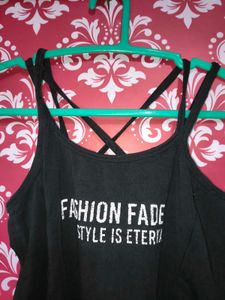 Black Tank Top - 'Fashion Fade'