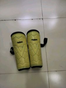 Yellow Shin Guards for football players