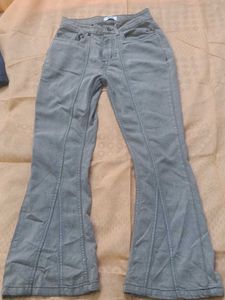 Gray Flared Jeans