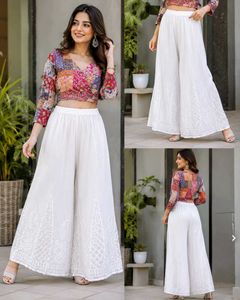festive embroidery handmade Palazzo(size28to