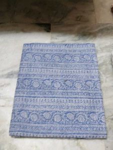 Blue Printed Dress Material