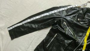 Black Faux Leather Biker Jacket