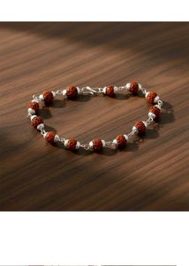 Rudraksha and Silver Bracelet