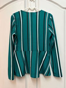 Calvin Klein Striped V-Neck Top