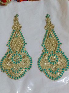 Gold & Teal Embroidered Appliques