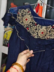 Beautiful Designer Kurti With Flower Work