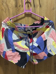 Colorful Abstract Print Shorts