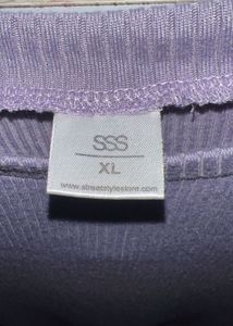 lavender Ribbed Crop Top