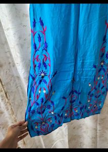 Embroidered blue Kurta
